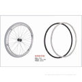 Silver, Black Ground Finish Aluminum Bicycle Wheel For Wheel Chair